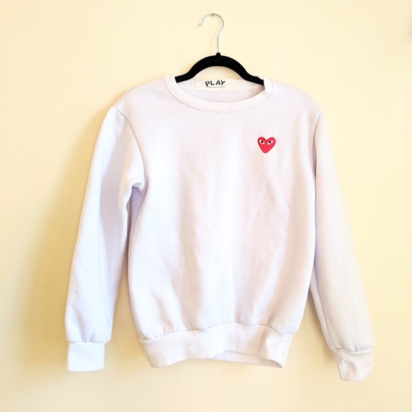 comme des garcons white hoodie